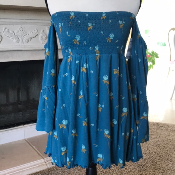 FREE PEOPLE Floral Off The Shoulder Tunic - Picture 4 of 6